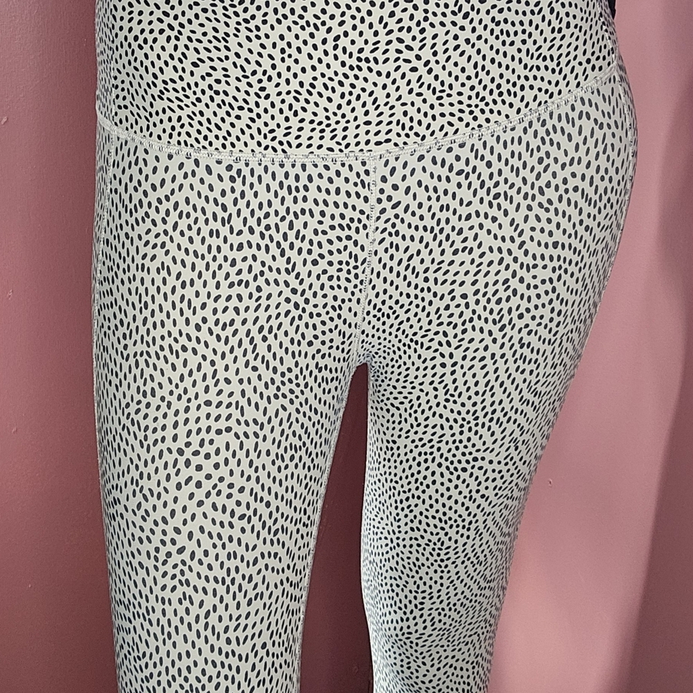 Calia Spotted Leggings in Black and White Size Small